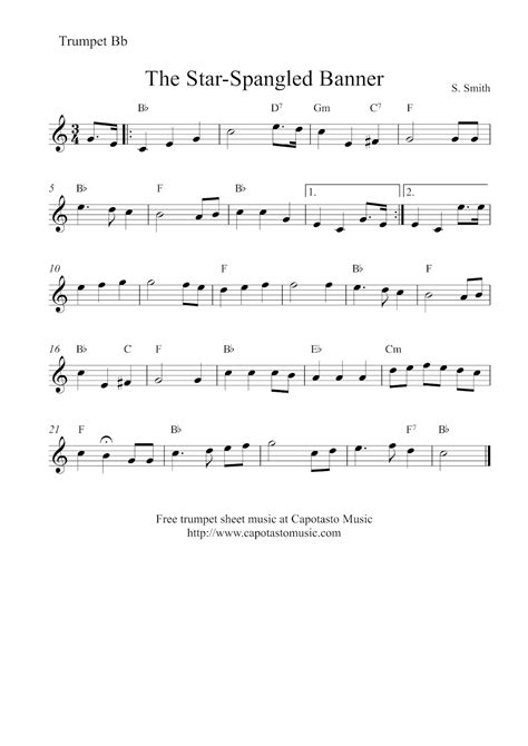 Easy Sheet Music For Beginners: Free trumpet sheet music | The Star ...