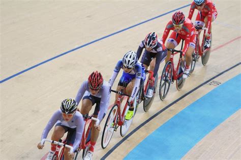 Indoor Track Bike Race at Sixday-Nights Editorial Stock Photo - Image ...