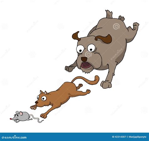 Dog Chase Tail Vector Illustration | CartoonDealer.com #34789248