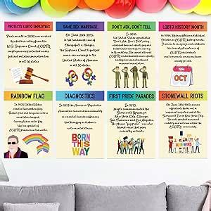 Ulmisfee 8 Pieces LGBTQ+ Quotes Posters, LGBT History Month Posters ...