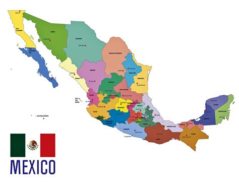 Mexico Map of Regions and Provinces - OrangeSmile.com