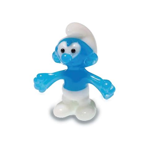 Plain Smurf - Smurfs Collectible Miniature Glass Figurine in Tynies Co