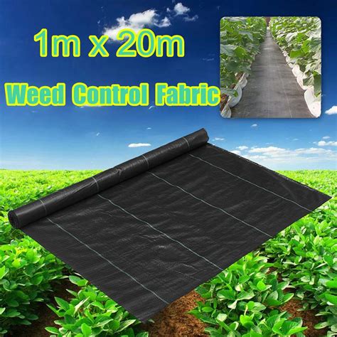 Garden Weeds Control Fabric Anti Grass Ground Cover 1M x 20M Membrane Landscape Mulching Shelter ...