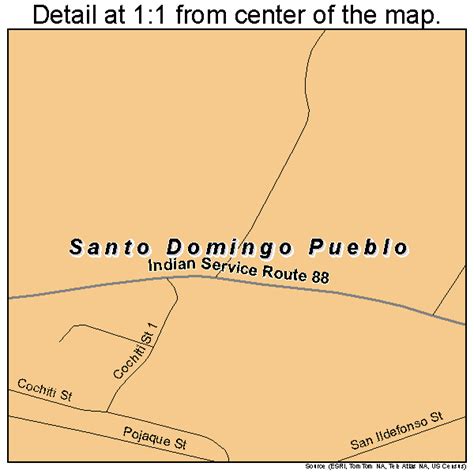 Santo Domingo Pueblo New Mexico Street Map 3570810