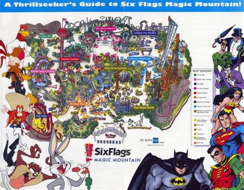 Theme Park Brochures Six Flags Magic Mountain Map 2000 | ThemeParkBrochures.net