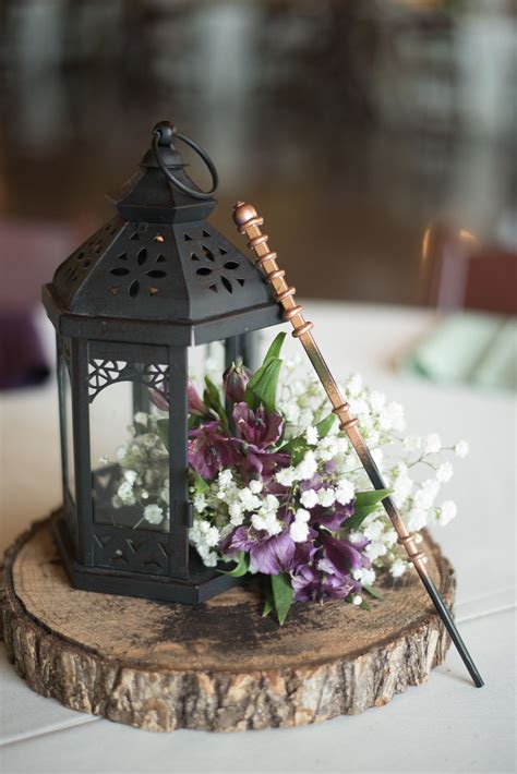 | rustic lantern wedding centerpiece | harry potter themed wedding ...