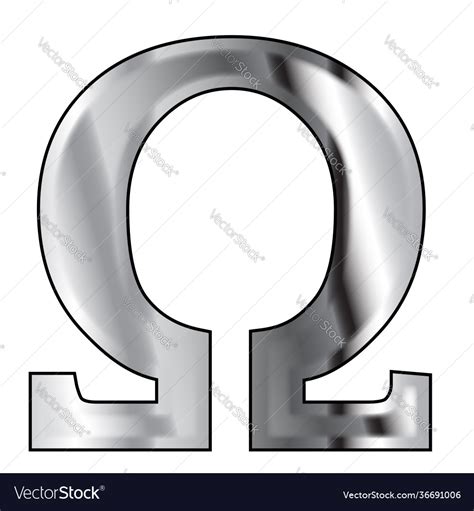 Greek letter omega Royalty Free Vector Image - VectorStock