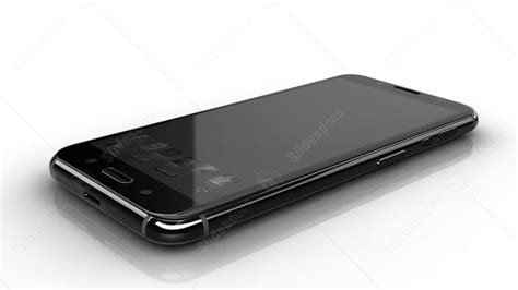 3d Rendered White Smartphone With Black Display On Blue Smart Phone ...