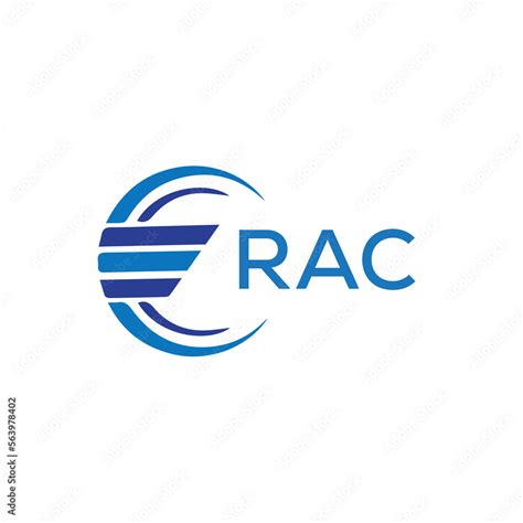 RAC letter logo. RAC blue image on white background. RAC vector logo design for entrepreneur and ...