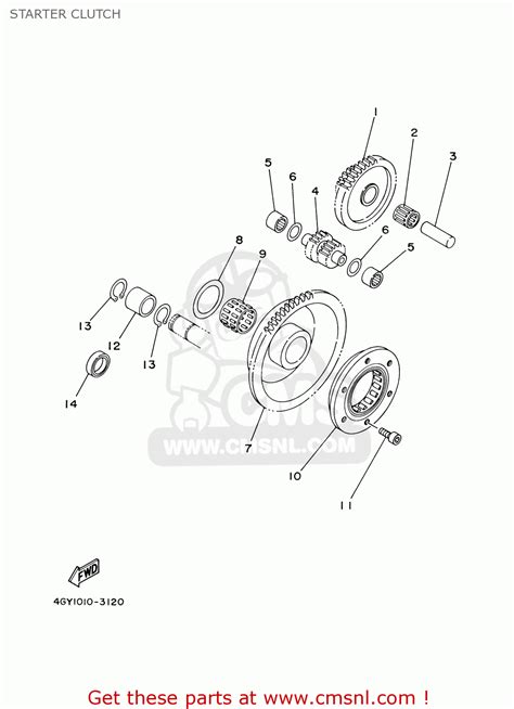 Yamaha TTR250 TTR250C 2003 (3) USA CALIFORNIA STARTER CLUTCH - buy ...