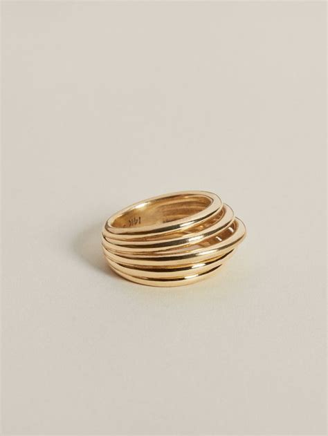 Stacked Form Ring - Silver / 5.5 | Jewelry branding, Ring designs ...