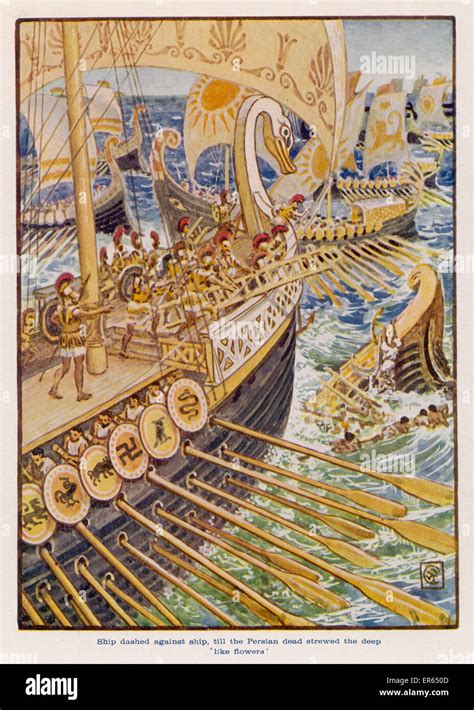 At SALAMIS, the Greek fleet of 370 vessels defeats the Persian fleet of 1000+, thus forcing ...