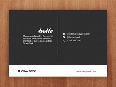 New Business Cards (back) by Brandon Davenport on Dribbble