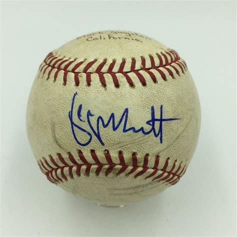 George Brett Autographed Signed Game Used Actual 2,749Th Career Hit June 26, 1991 PSA DNA