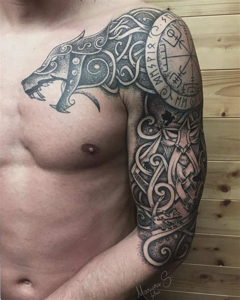 Viking Tribal Tattoos, Viking Tattoos For Men, Celtic Sleeve Tattoos, Tattoo Tribal, Celtic ...