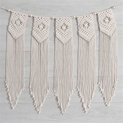 Solid Oak Beaded Banner Macrame | Michaels