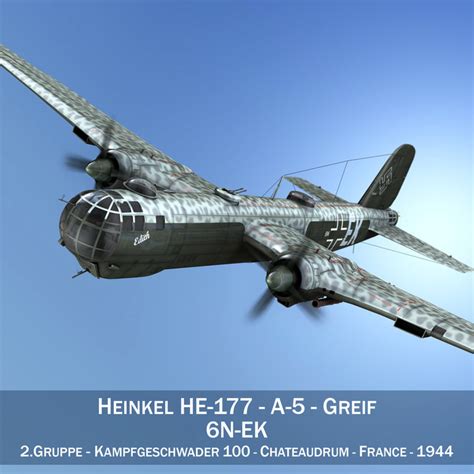 3d model heinkel he-177 - bomber