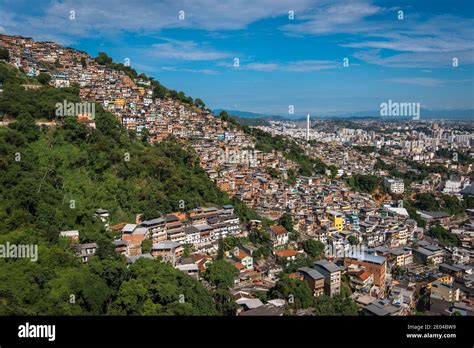 Aerial View of Rio de Janeiro Slums on the Hills Stock Photo - Alamy