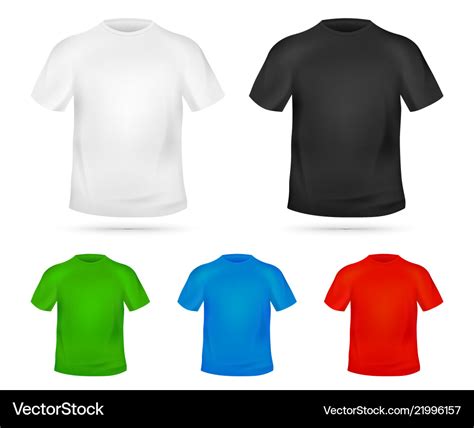 Blank t-shirt template change colors mock-up t Vector Image