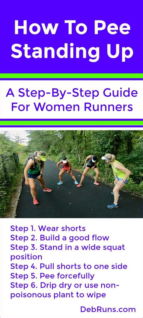 How To Pee Standing Up: A Step-By-Step Guide For Women Runners - Deb Runs | Pee standing, Pee ...