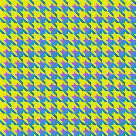 Premium Vector | Yellow and blue houndstooth seamless pattern black and white vector ...