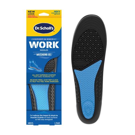 Dr. Scholl's Work All-Day Superior Comfort Insoles with Massaging Gel®, On Feet All-day,Shock ...