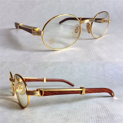 Cartier Giverny Vintage Brillen 18kt Gold Bubinga Holz voller - Etsy.de ...