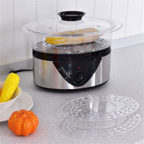 3-Tier 8 Quart Stainless Steel Electric Food Steamer Electric Food Steamer, Steamer Recipes ...