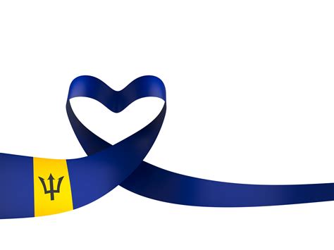 Barbados flag element design national independence day banner ribbon ...