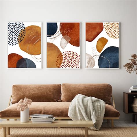 Blue Orange Wall Art - Etsy