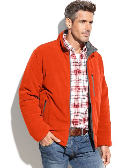 Lyst - Weatherproof Nano Tech Reversible Fleece Jacket in Orange for Men