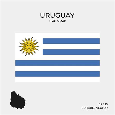 Uruguay flag and map 2046251 Vector Art at Vecteezy