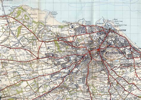 Ordnance Survey - Extract from 'Popular Edition' One-Inch Map, Edinburgh