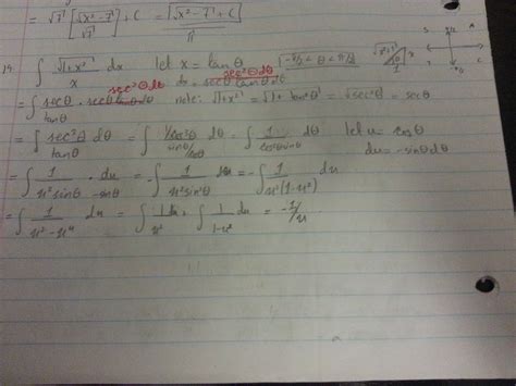 calculus - Integration of $x/\sqrt{x^2-7}$ using trigonometric substitution - Mathematics Stack ...