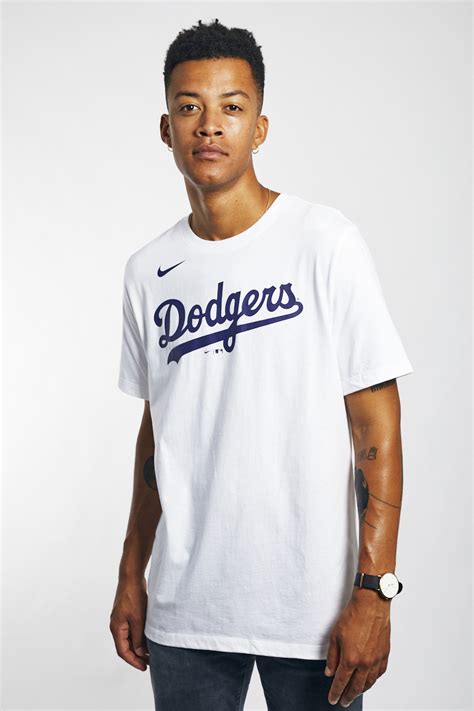 L.A Dodgers Workmark T-Shirt in White | Stateside Sports