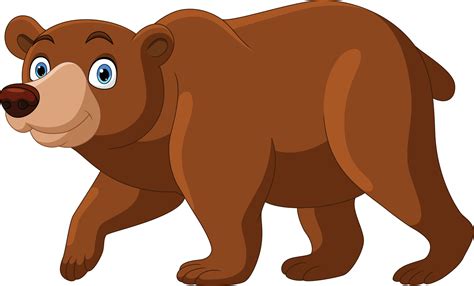 Cartoon cute big bear walking 15219788 Vector Art at Vecteezy