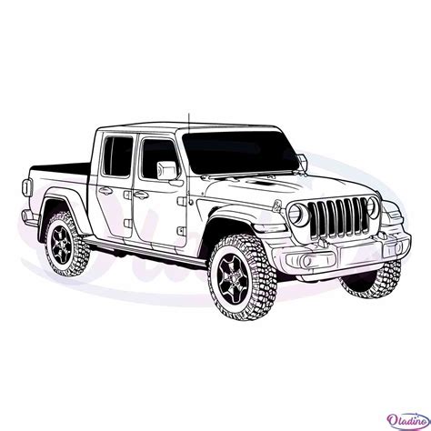 Jeep Gladiator SVG Classic Truck For Cricut Sublimation Files - Oladino