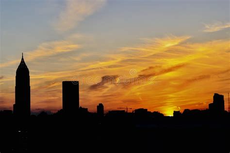 Atlanta sunset skyline stock image. Image of skyline - 139298813