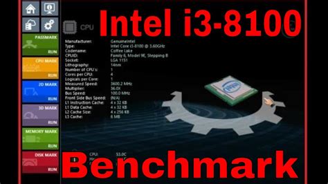 Intel core i3 8100 Performance Test Benchmark - YouTube