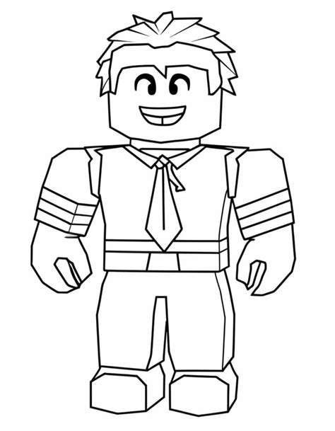 Smiling Roblox Player coloring page - Download, Print or Color Online for Free