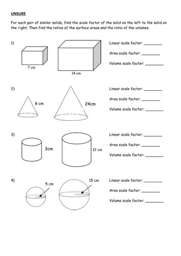 Similar Shapes Area and Volume | Teaching Resources