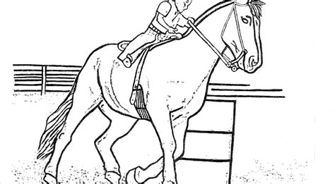 Horse Jumping Coloring Pages at GetColorings.com | Free printable ...