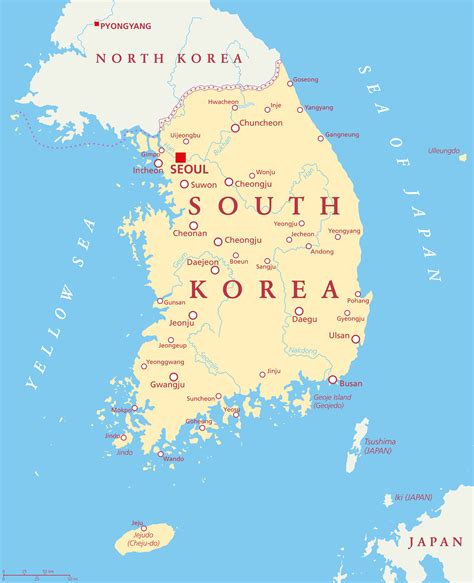 South Korea Satellite Map