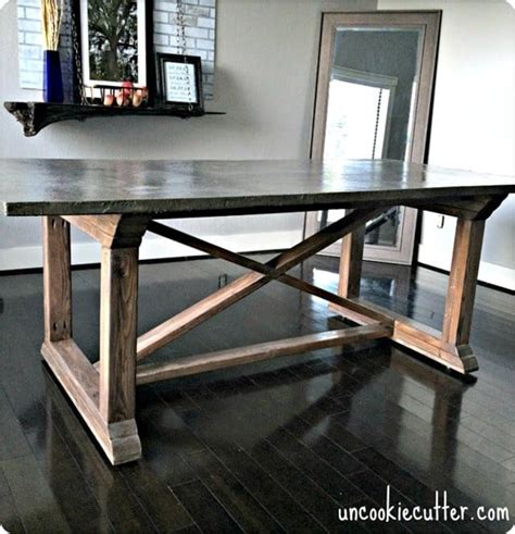 DIY Concrete Dining Table