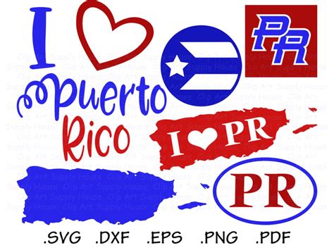 Puerto Rico SVG Puerto Rico Clipart Puerto Rico Silhouette | Etsy