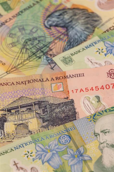 Romanian Leu Banknotes, RON. Romania, ROU Stock Photo - Image of ...