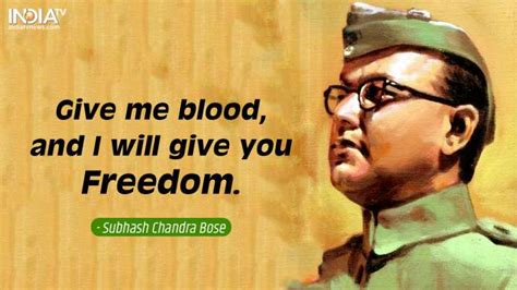 Subhas Chandra Bose Jayanti 2022: Inspirational quotes by Netaji on Parakram Diwas – India TV