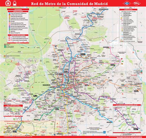 Madrid Metro Lines Map - MapSof.net