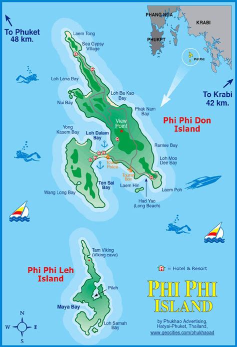 Large Phi Phi Islands Maps for Free Download and Print | High ...