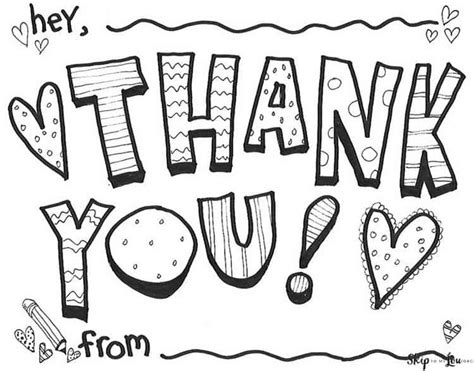 Cute Printable Thank You Sign {FREE Coloring Page}